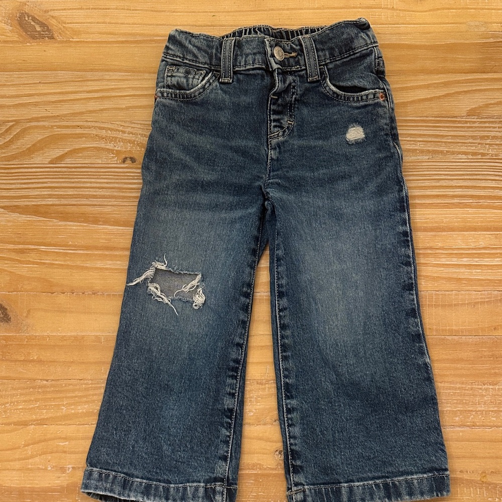 Cat & Jack Dark Blue Kids Jeans with Distressed Detail